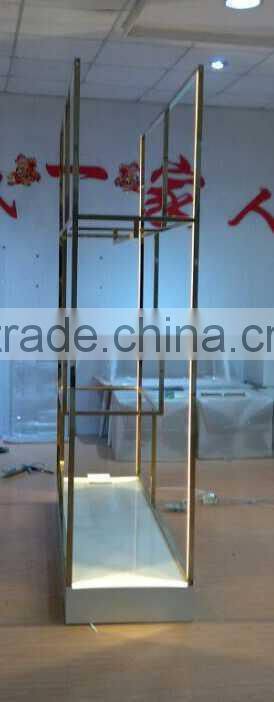 metal glass display stand, wall mounted display