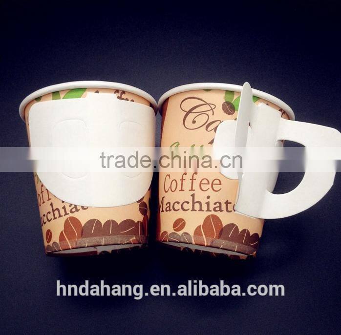 Printed Coffee Paper Cup Disposable coffee cup with handle