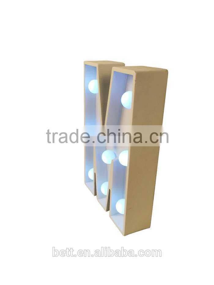 Yellow warm light color marquee letter light for wedding and room decoration