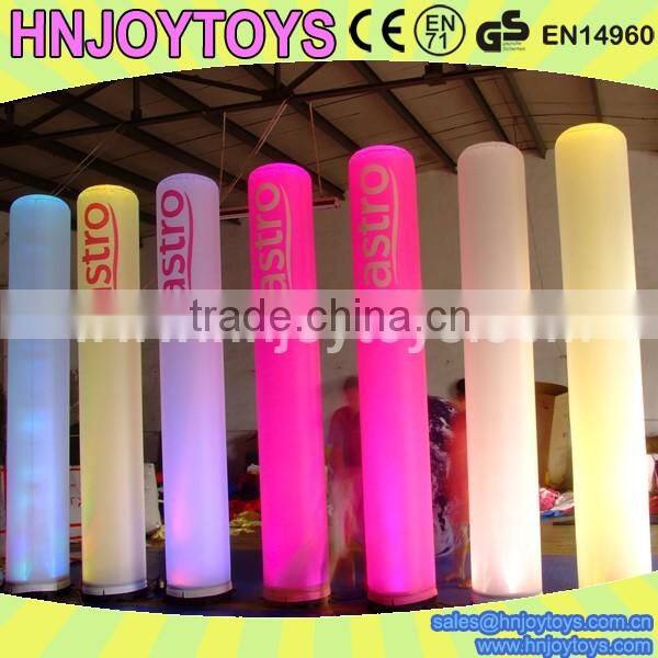 3M Height color changing LED night lighting inflatable advertising pillar
