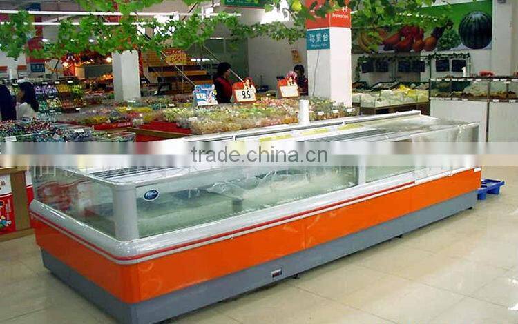 refrigerated supermarket display cabinet famous brand compressor