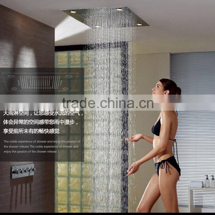 LABRAZE LE800600 shower panel with LED light and thermostatic faucet