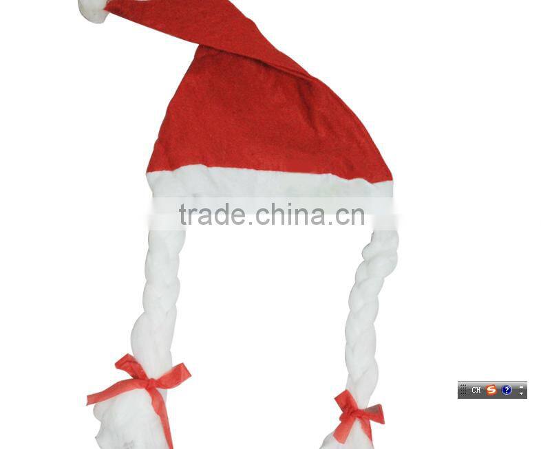 christmas hats with Braids for Girls