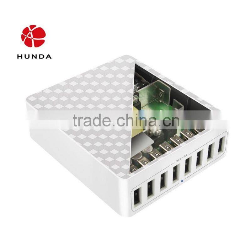 HUNDA China Manufacturer CE FCC ROHS Creative Design Multi Port USB Charger