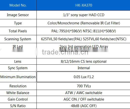 Cctv Analog Bullet Camera LED Array IR Camera
