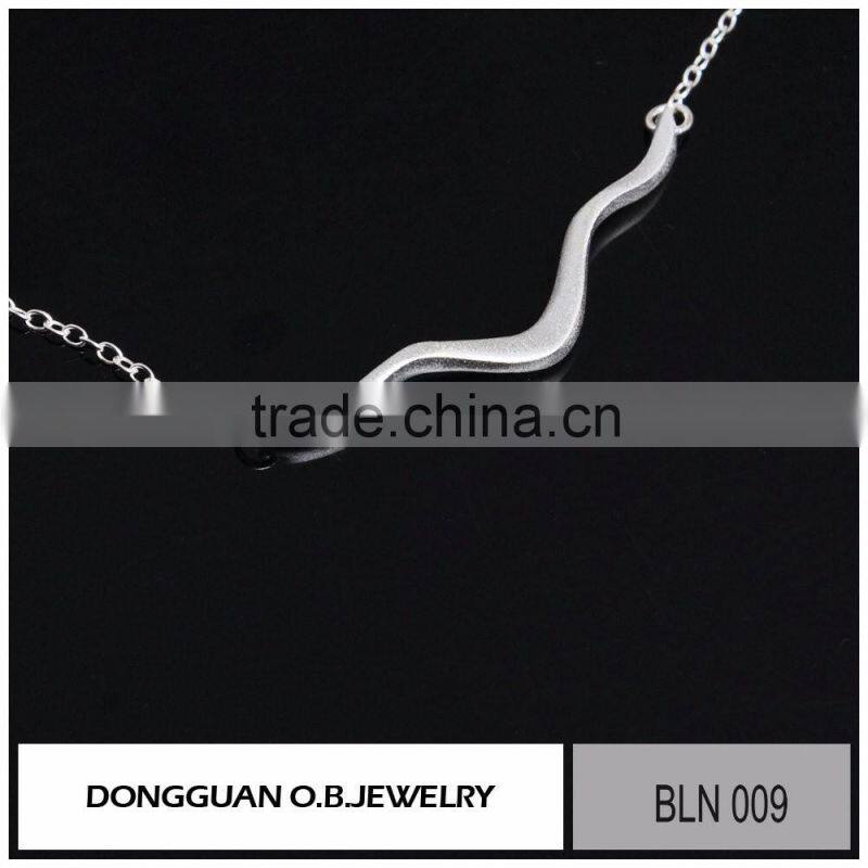 18K gold plated chain necklace/fashion 925 sterling silver necklace