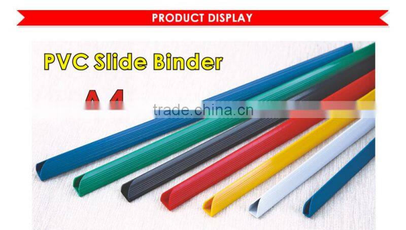 A4 Flat Back PVC Slide Binder/PVC Sliding Binder.