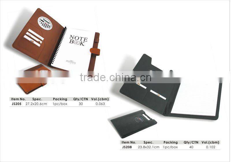 Good Quality 34*16cm With Pocket & Calculator Leather Agenda /Note Book.