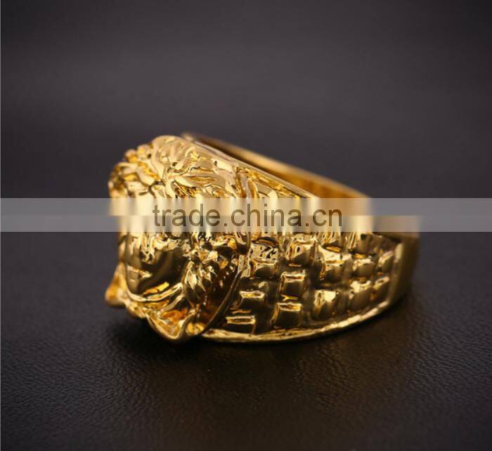 wholesale fashion man Medusa gold men's ring