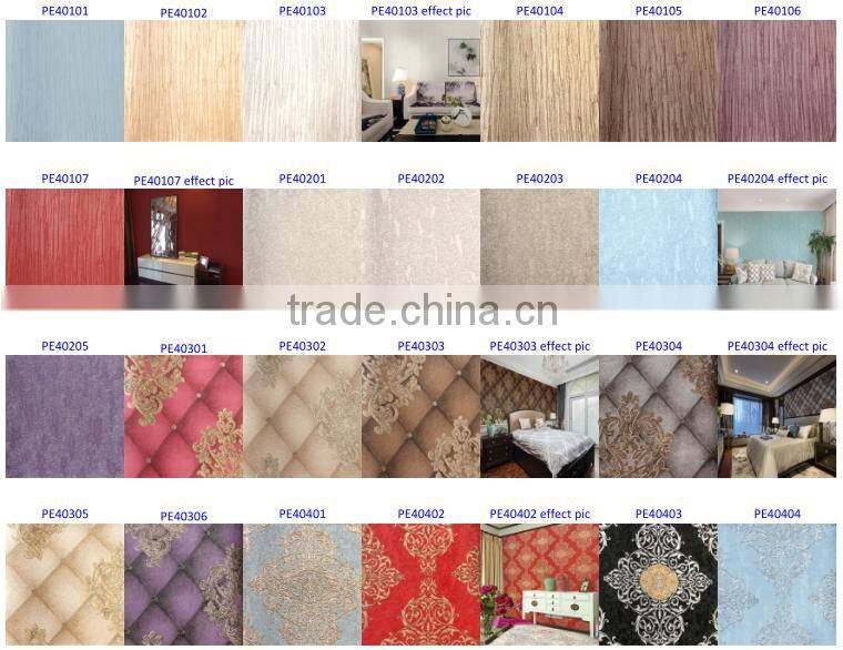 heaby european style wallpaper with damask design for home decoration