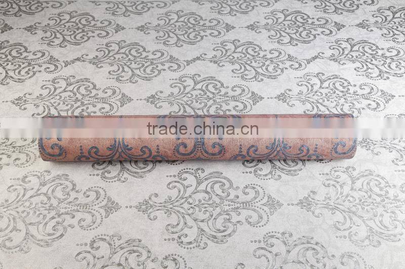 big flower classic wallpaper brown wall paper