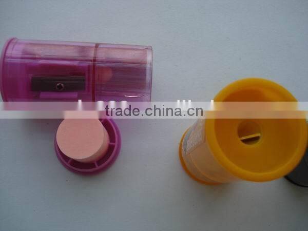 novelty plastic multi-function pencil sharpener with eraser