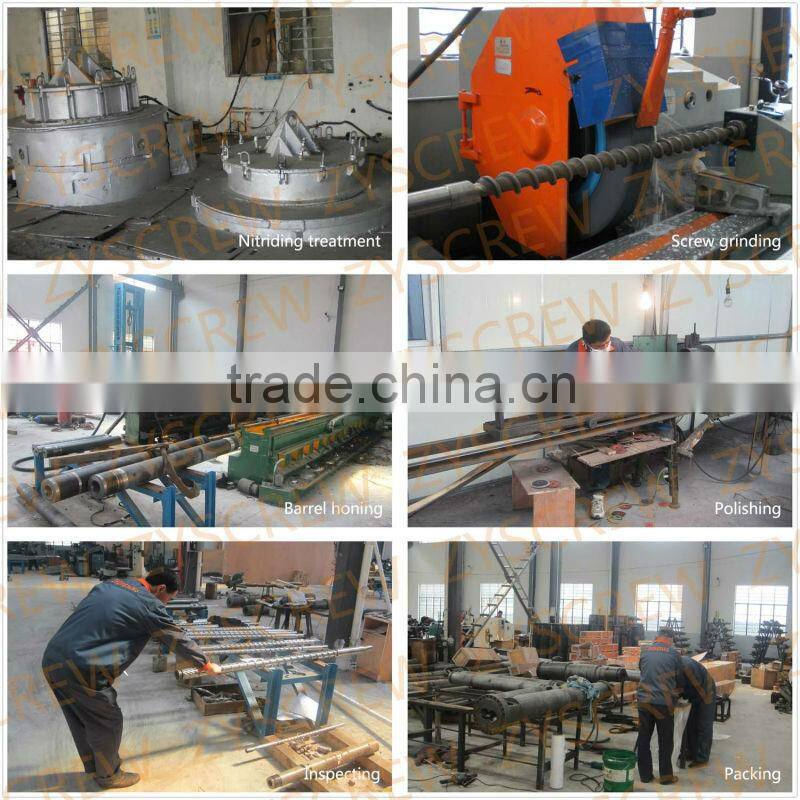 Provide nitrided cold/ hot feed/ pin rubber extruder machine screw and barrel