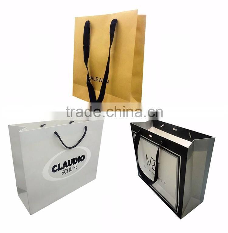 Low cost fashion small brown paper bag China cheap price clothes packaging kraft paper bag with handle