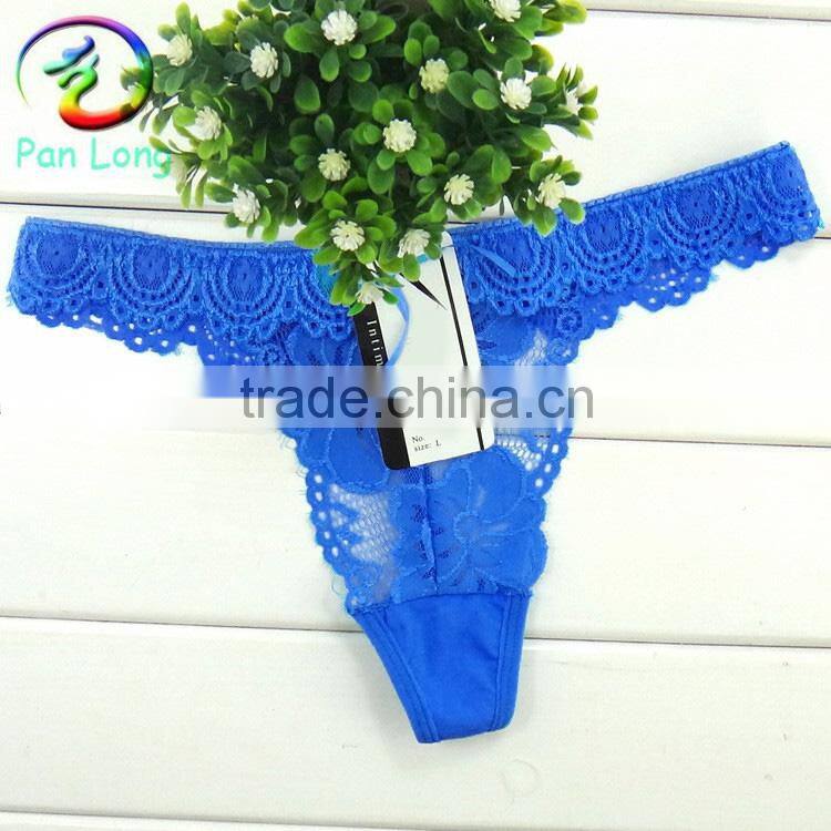 2015 sexy thong Women lace v-string tanga for young girls