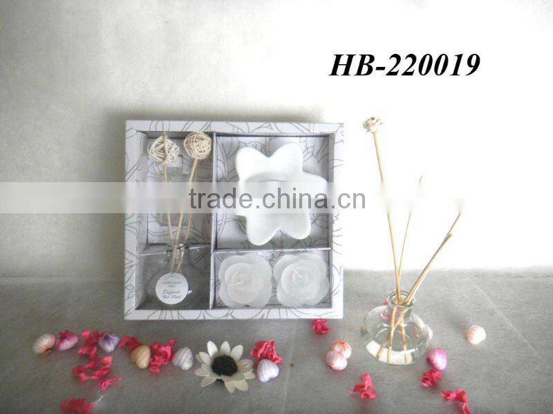 reed diffuser with candles and incense set