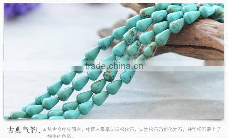 8*12mm beautiful spacer jewelry gemstone turquoise teardrop beads