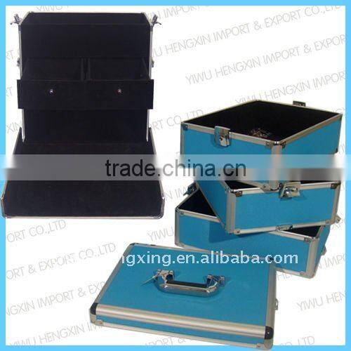 Beauty trolley make up case cosmetic case with compartment drawers