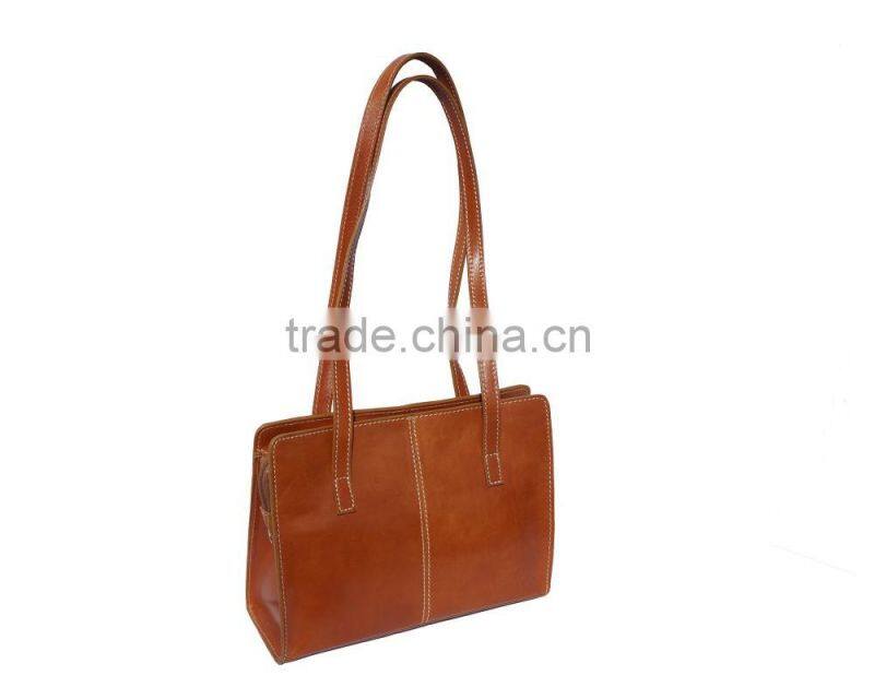 Business shoulder bag with double handle handbags italian bags genuine leather florence leather fashion