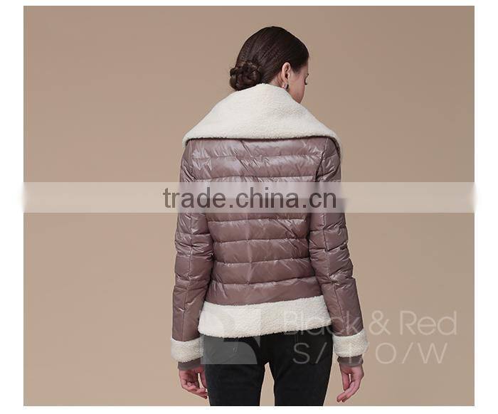 2015 winter fashion woman wear jacket with turn-down collar