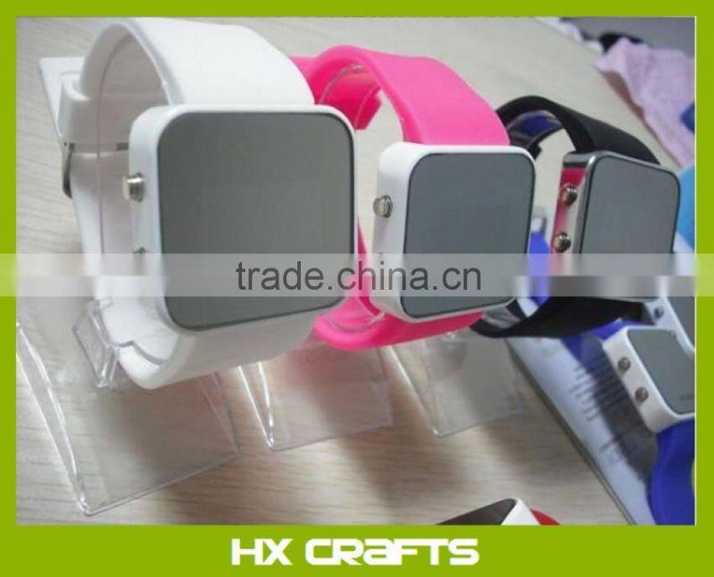 ST New arrival sport LED watches candy color silicone rubber touch screen digital watches