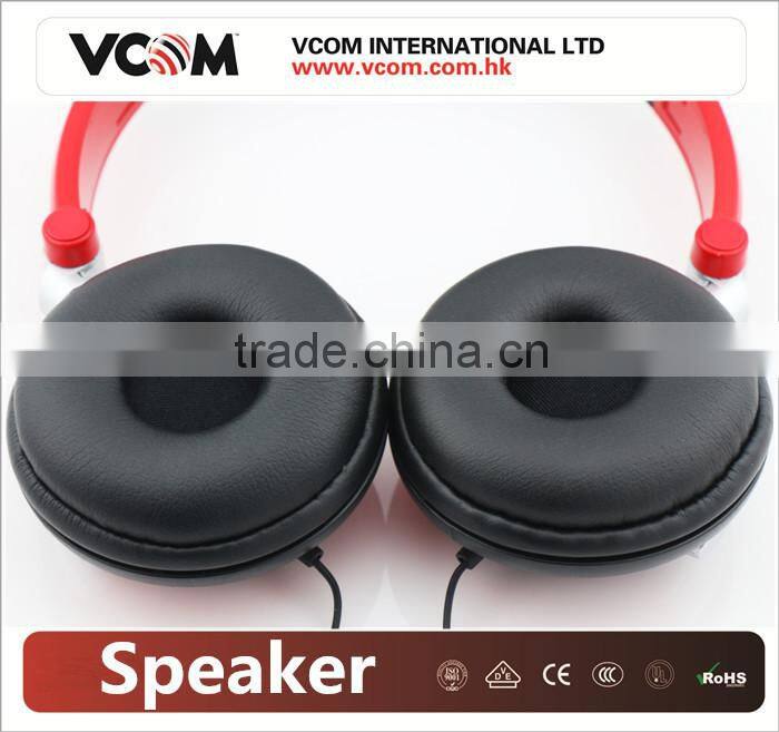 VCOM 2015 Foldable Stereo Headphone for DJ from China Factory