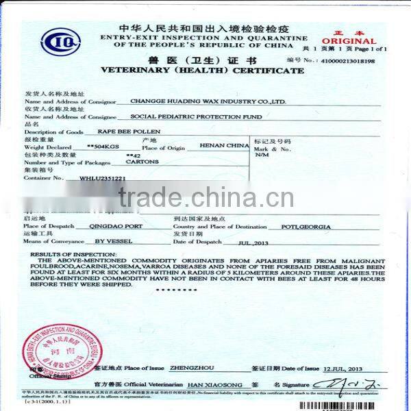 beekeeping factory wholesale new fresh natural rape bee pollen