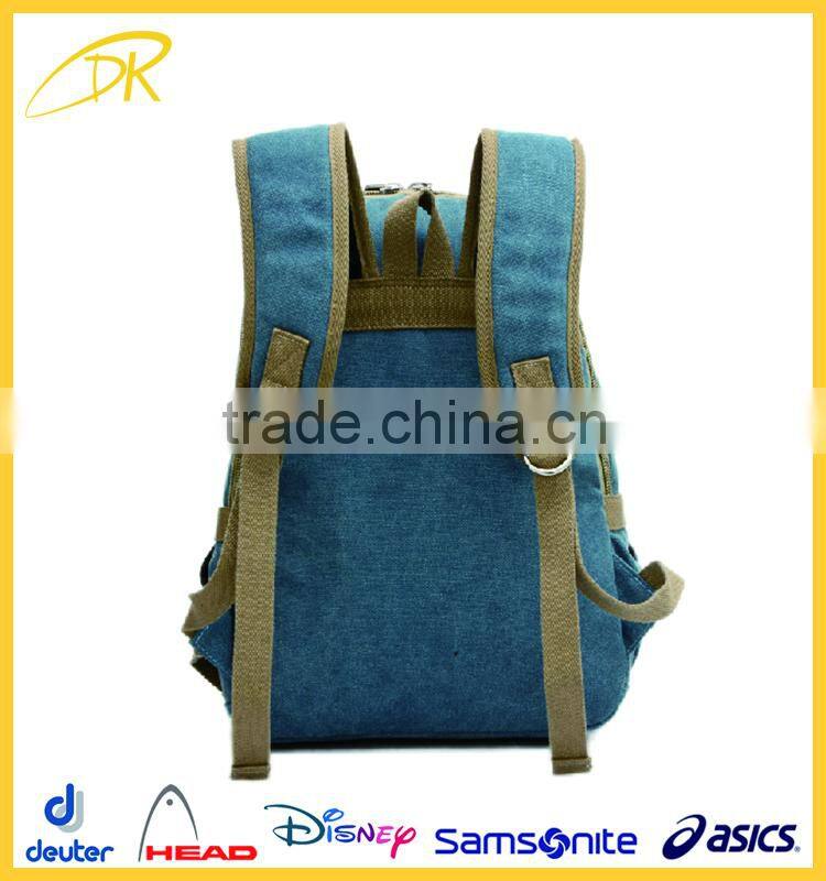 2016 FLA Audit custom cheap canvas backpack for teens, canvas drawstring backpack