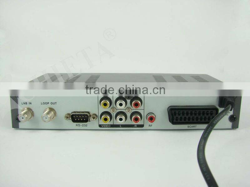 Haier2302 Chipset 220mm design DVB-S TV Satellite Receiver with SCART Interface for Russia