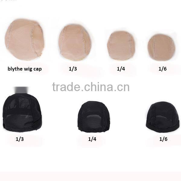 Doll Hair Wig Accessory Round Wig Cap in Black &Beige Color