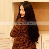 2014 long black natural wave hair wig