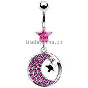 New body piercing jewelry opal belly rings