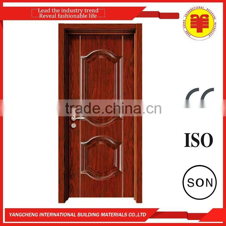 Beautiful main single steel swing doors art deco style for family flat