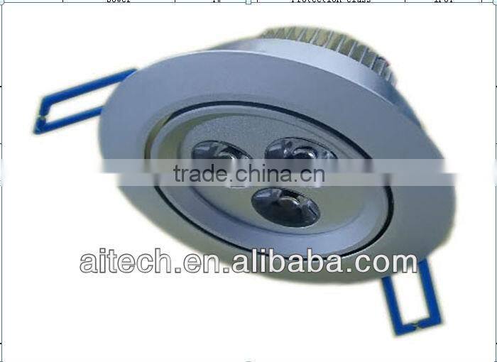3*1W current output 300MA 250LM LED ceiling lamp