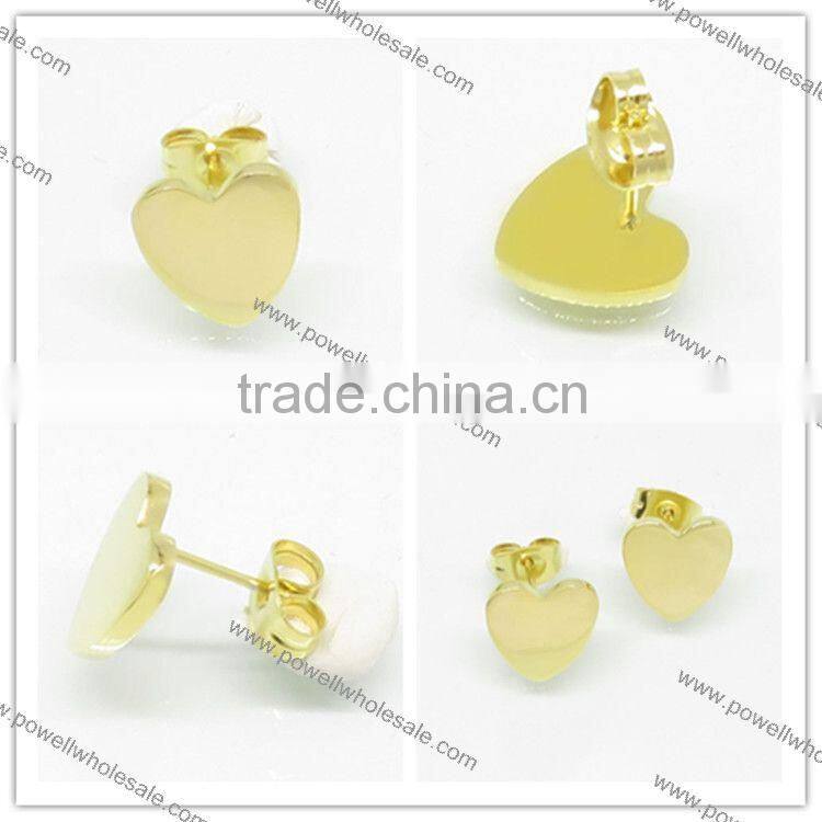 2015 New Arrival Fashion simple gold earring designs for women