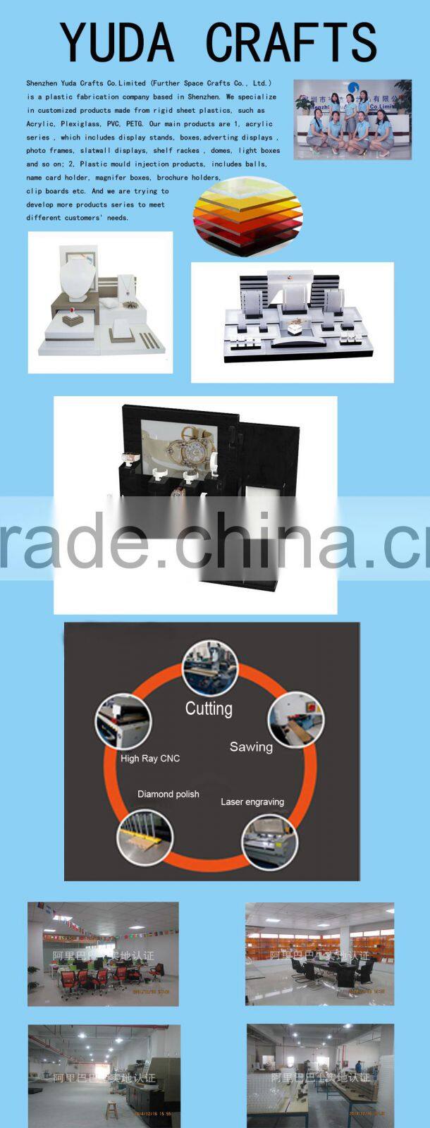 Wholesale luxury customized acrylic jewelry display stand