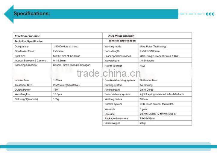 RF tube home use co2 fractional laser