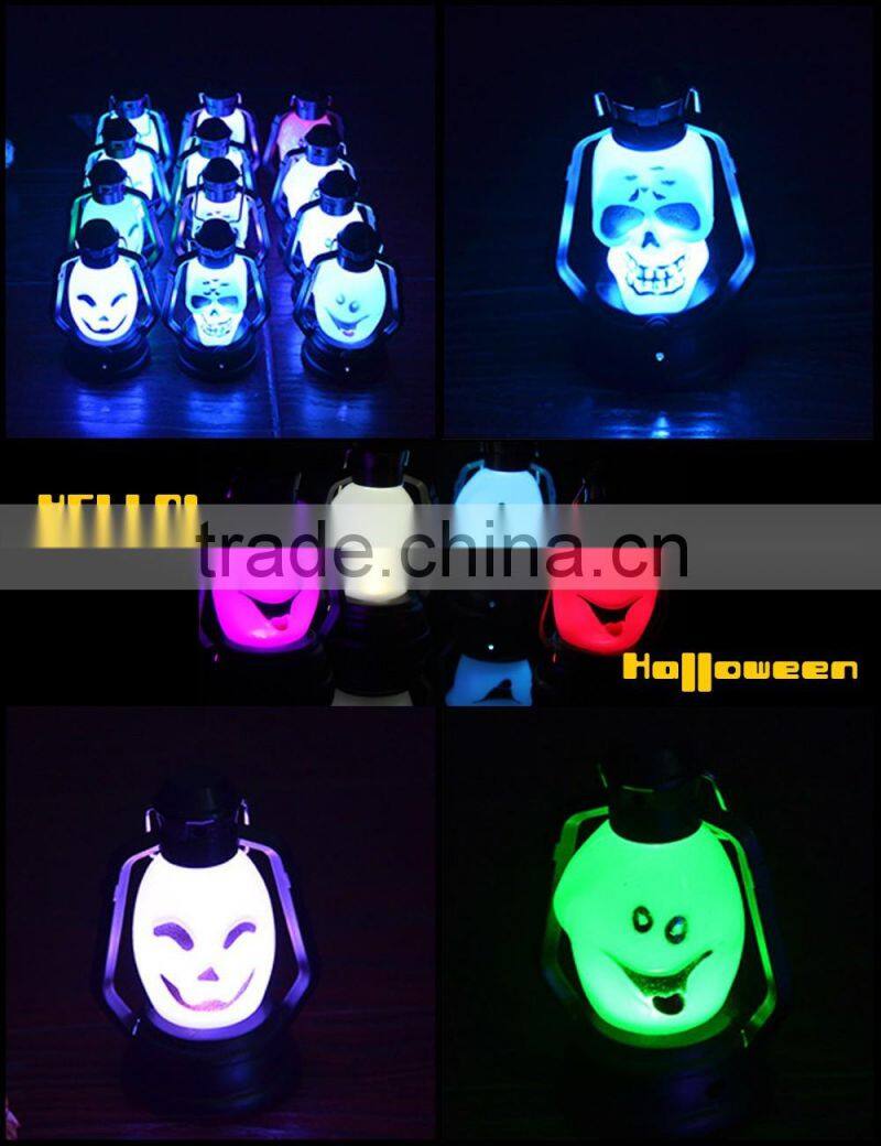 Christmas and Halloween Portable Witch light lantern led skull small night light