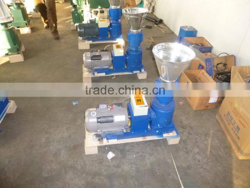mini type flat die mode animal feed pellet mill/feed pelletizer/pellet press for home use