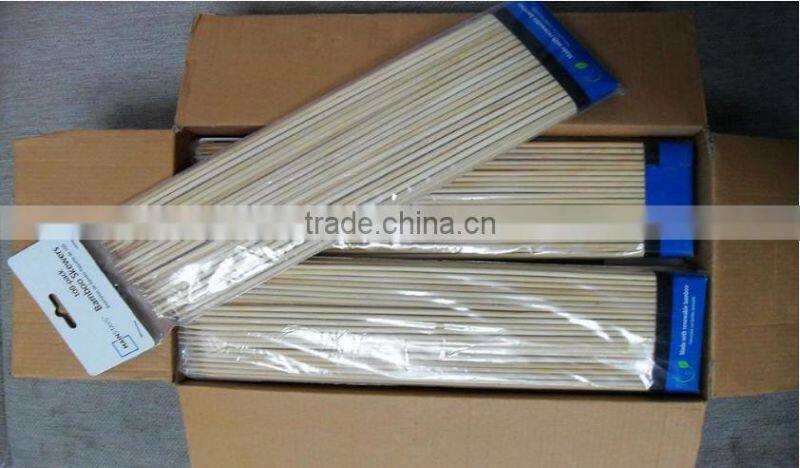 HY Factory Wholesale Natural BBQ Use 3.5mm*25cm bamboo skewers or bamboo sticks