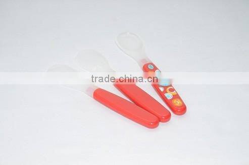 HB-69028 Durable Stainless Steel Baby Cutlery Set spoon and Fork set Plastic Handle