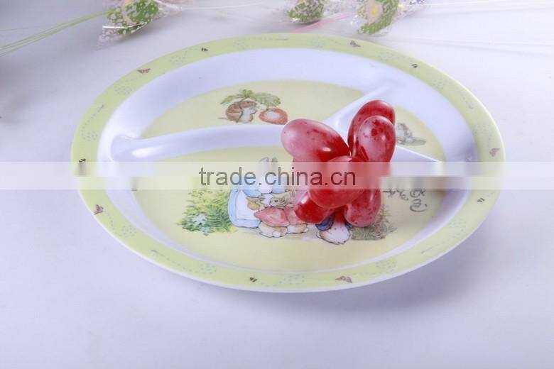 EU standard melamine dinner plate and bowl with cartoon design printing