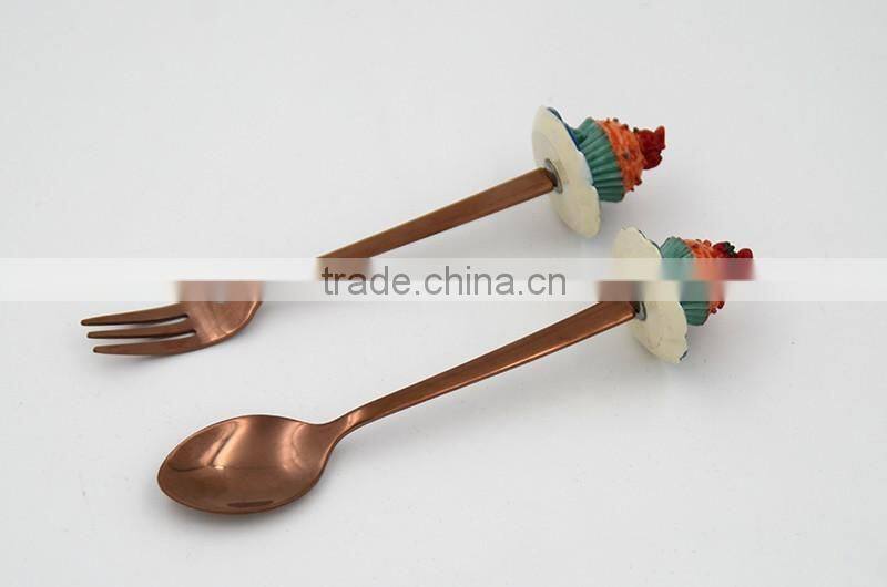 Cute design EU standard stainless steel sugar spoon dessert spoon