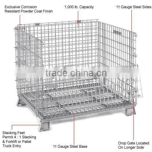 Security chrome metal storage wire cage