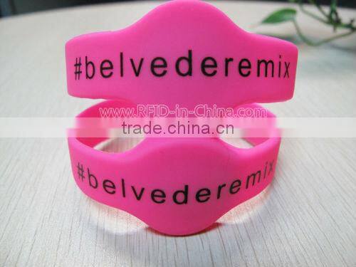 Wholesale RFID Customized Rubber Wristbands, Waterproof RFID Plastice Wristbands for Festival Events