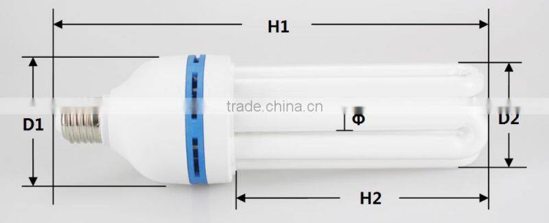 Brasil Luz 45W 127V 220V 6400K T5 E27 PF>0.92 4U.tube CFL energy saving lamp with Procel Inmetro standard