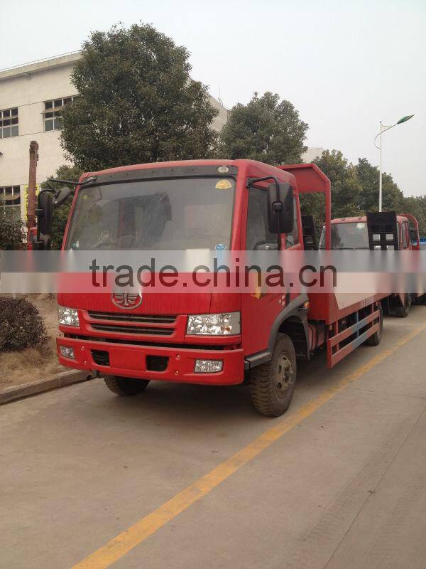 FAW 4*2 flat bed truck for hot sale,Transport excavator truck