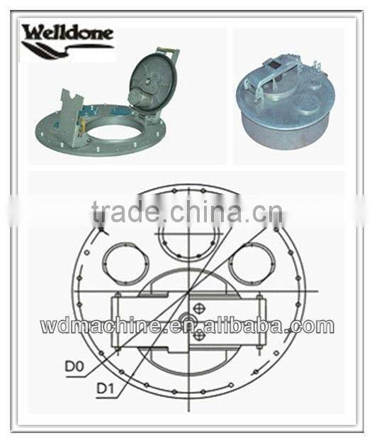 Aluminium flange type manhole cover/tank truck manhole cover