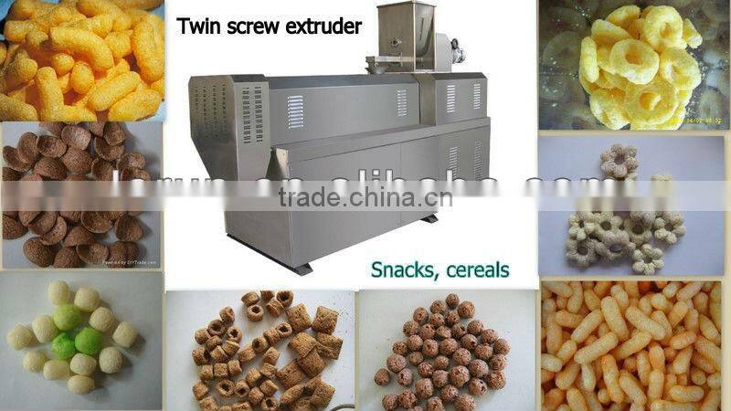 Double Screw Extruder High Capacity Corn Snack Food Machines