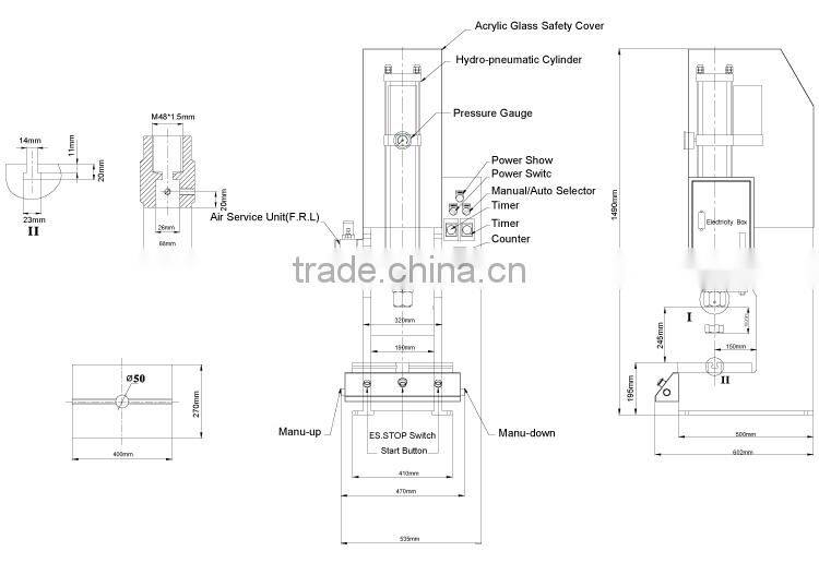 High quality JLYC 3-15T manual pneumatic press machinery for used riveting stamping bending punching